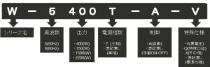 水中ポンプ　W型　型式